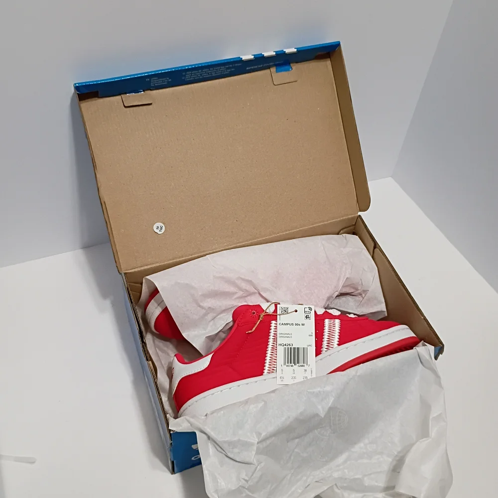 Adidas Campus 00s Red Halo Blush Premium Suede Sneakers - Picture 13 of 14